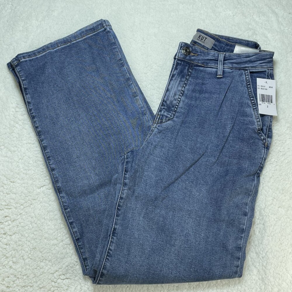Kut Jeans Womens Size 2 27x31 Blue Charlotte High Rise Straight Medium Wash NWT